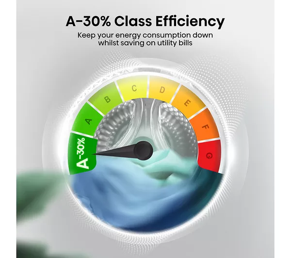 HISENSE 3S Series WD3S9043BB3 WiFi-enabled 9 kg Washer Dryer - Black - Image 4