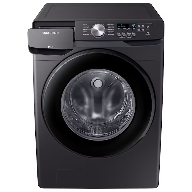 Samsung - 4.5 Cu. Ft. High Efficiency Stackable Smart Front Load Washer with Vibration Reduction Technology+ - Fingerprint Resistant Black Stainless Steel - Image 5