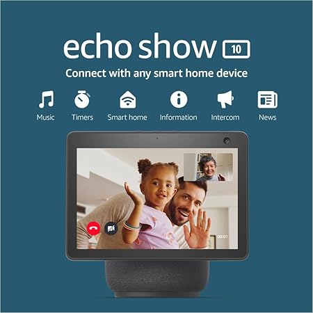 Amazon - Echo Show 10 (3rd Gen) HD smart display with motion and Alexa - Glacier White - Image 3