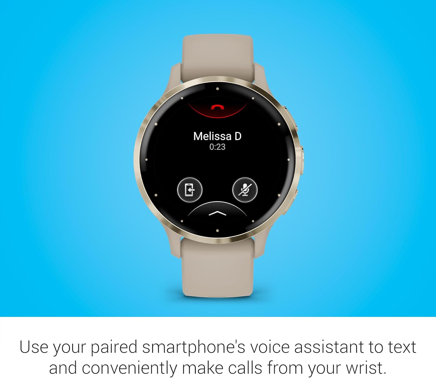 Garmin Venu 3S Soft Gold Stainless Steel Bezel 1.2-Inch AMOLED Touchscreen Display Smart Watch with 41mm French Gray Case and Silicone Band - Image 3