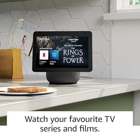 Amazon - Echo Show 10 (3rd Gen) HD smart display with motion and Alexa - Glacier White - Image 6