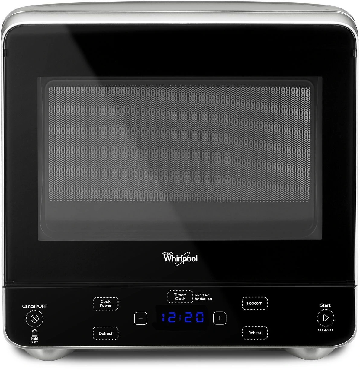 Whirlpool 16 in. 0.5 cu.ft Countertop Microwave with 10 Power Levels - Silver - Image 2