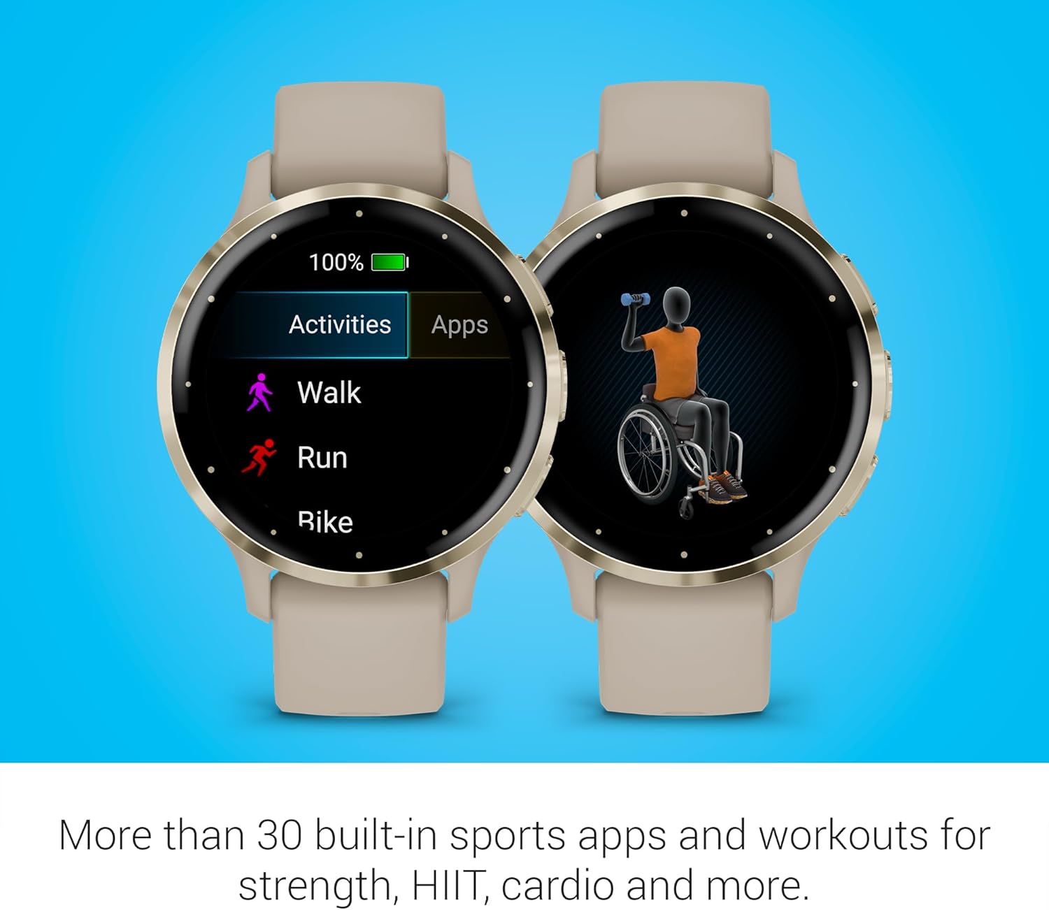 Garmin Venu 3S Soft Gold Stainless Steel Bezel 1.2-Inch AMOLED Touchscreen Display Smart Watch with 41mm French Gray Case and Silicone Band - Image 6