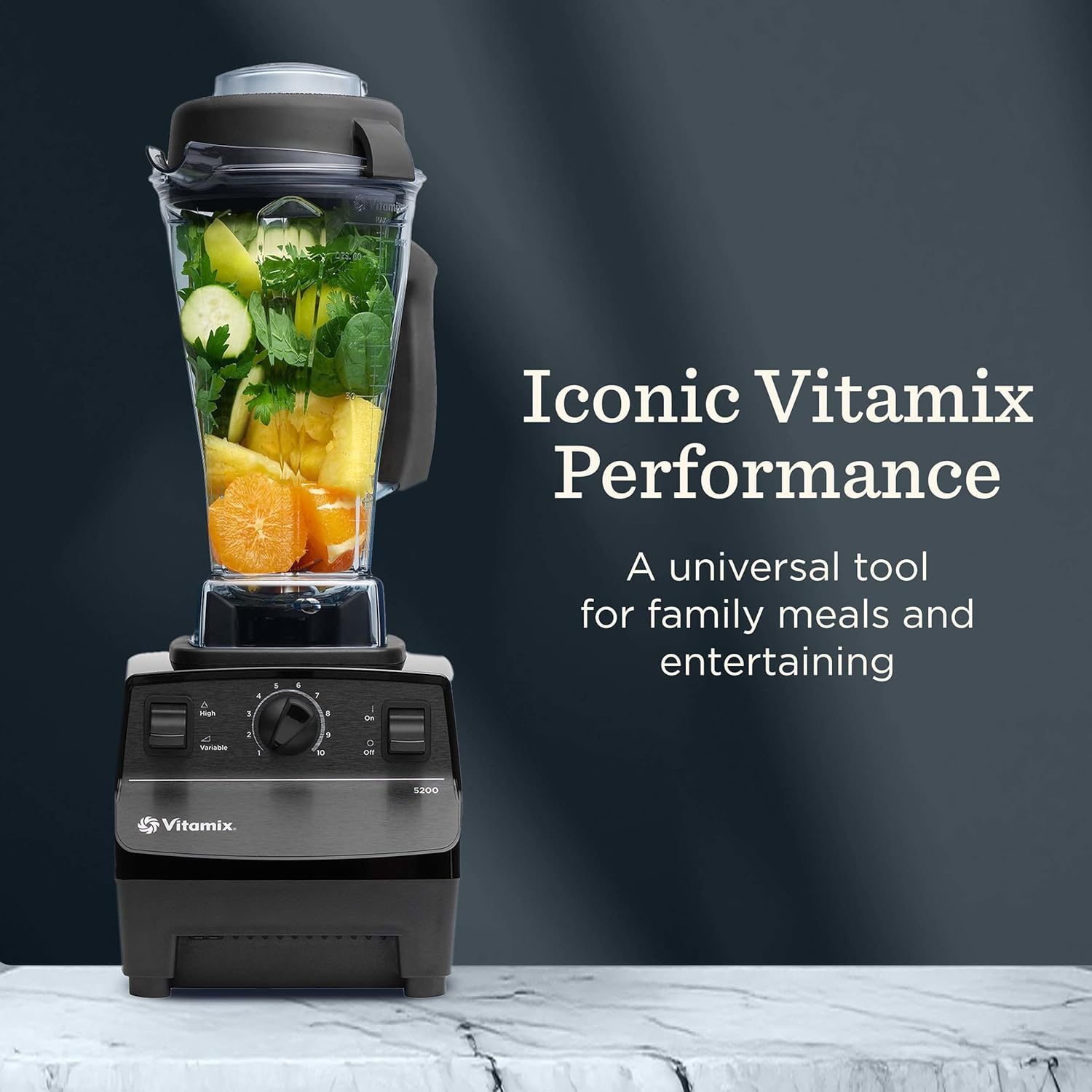 Vitamix 5200 Blender, Professional-Grade Blender for Smoothies, Soups, Ice Cream and More, Stainless-Steel Blades, Self-Cleaning Kitchen Appliance, 64 Oz Container, Black - Image 5