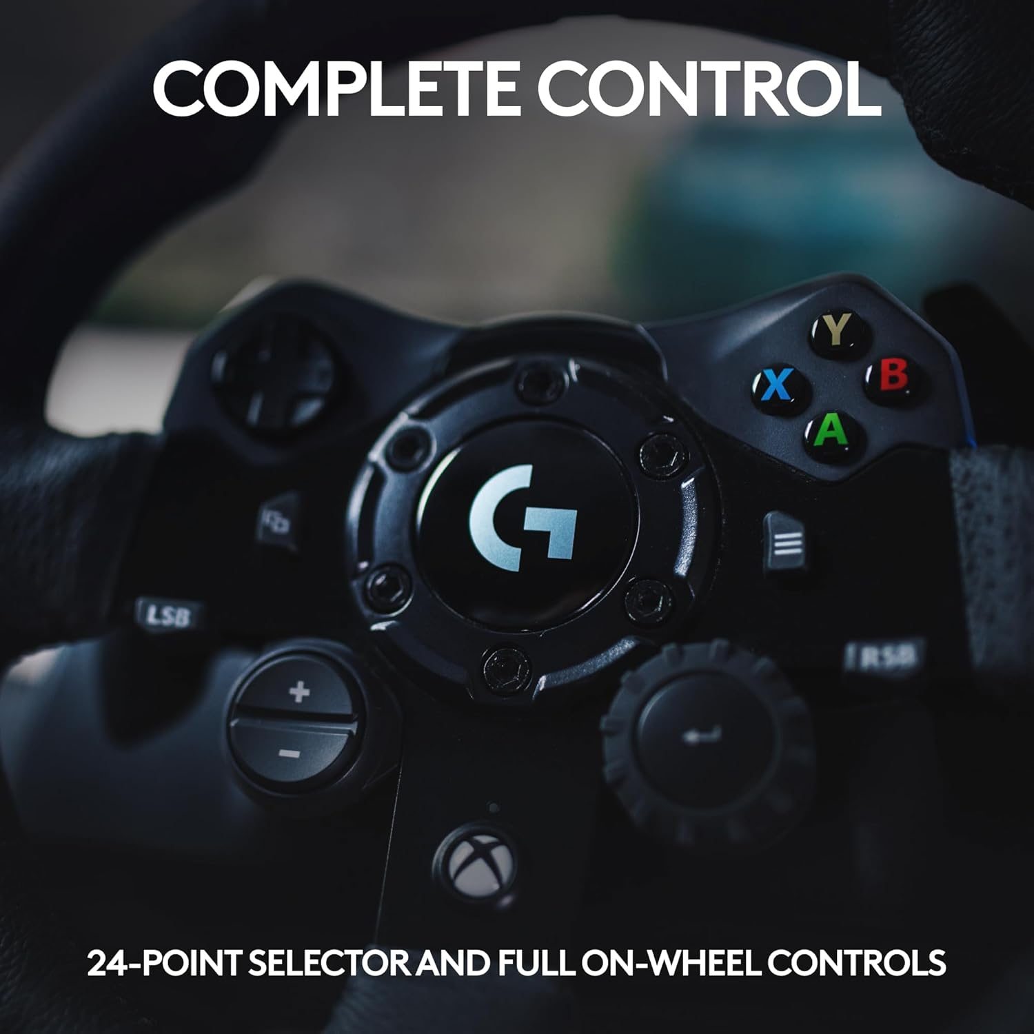 Logitech G923 Racing Wheel and Pedals for Xbox Series X|S, Xbox One and PC featuring TRUEFORCE up to 1000 Hz Force Feedback, Responsive Pedal, Dual Clutch Launch Control, and Genuine Leather Wheel Cover - Image 3