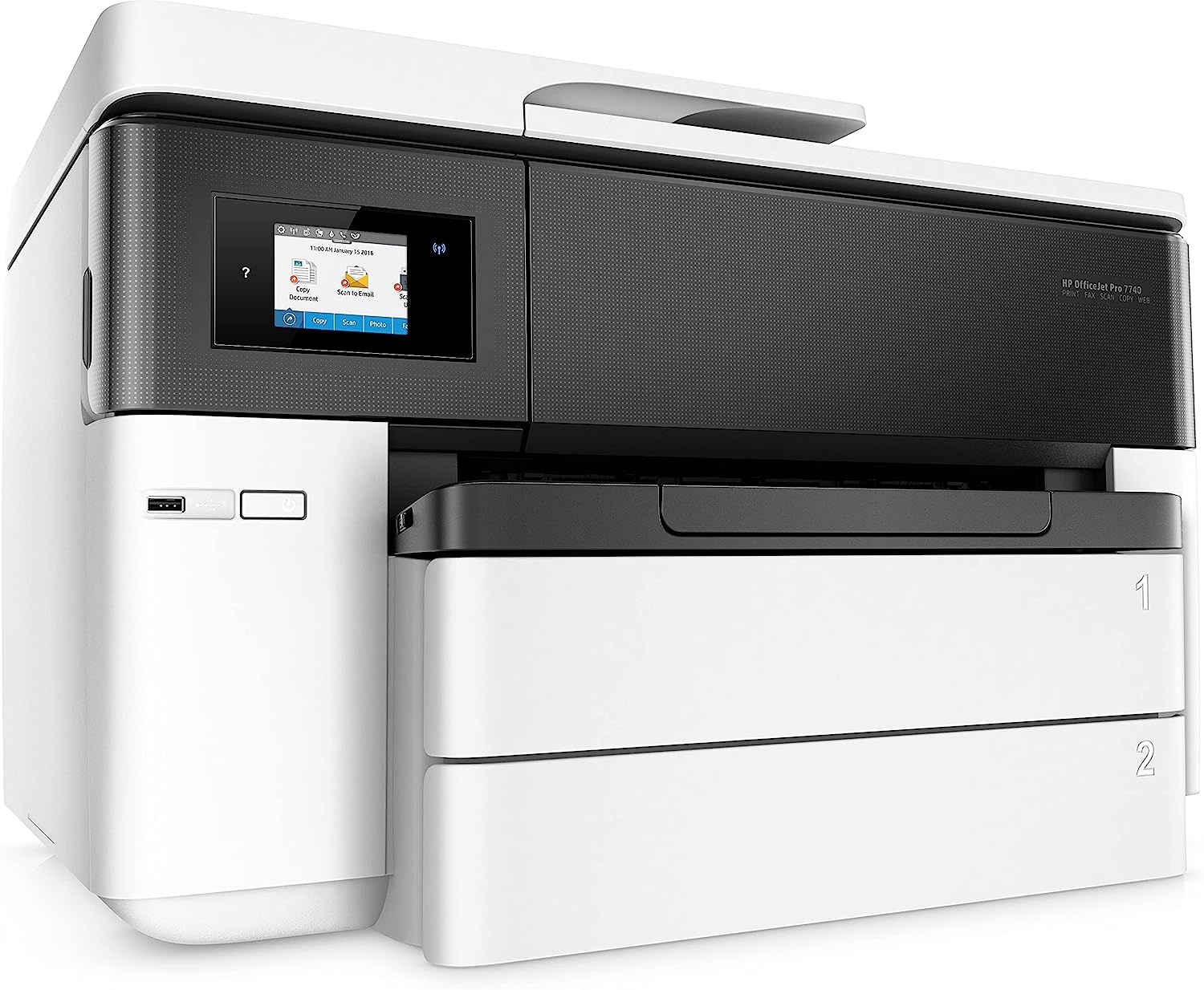 HP OfficeJet Pro 7740 Format All-in-One Colour Inkjet Printer – Black, White - Image 2