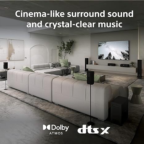 Sony STR-AN1000 7.2 CH Surround Sound Home Theater 8K A/V Receiver: Dolby Atmos, DTS:X, Digital Cinema Auto Calibration IX, Bluetooth, WiFi, Google Chromecast, Spotify connect, Apple AirPlay, HDMI 2.1 - Image 4