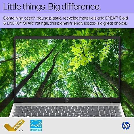 HP 15.6 inch Laptop, HD Touchscreen Display, AMD Ryzen 3 7320U, 8 GB RAM, 256 GB SSD, AMD Radeon Graphics, Windows 11 Home, Natural Silver, 15-fc0399nr - Image 3