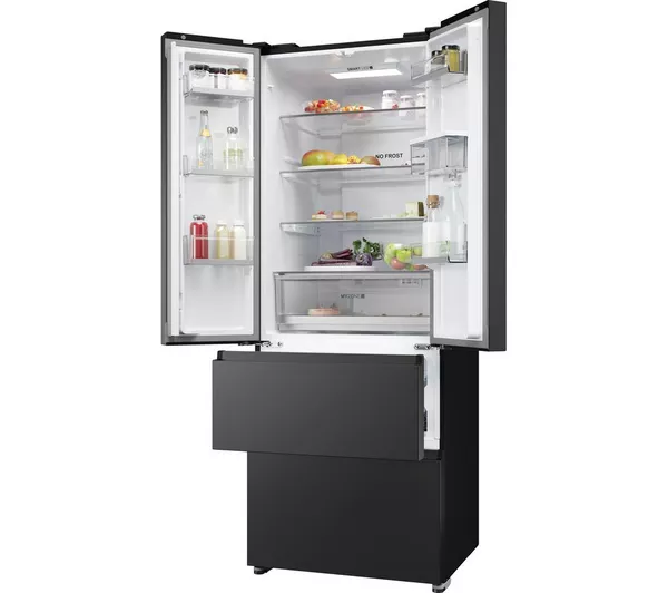 HAIER HFR5719EWPB Fridge Freezer - Slate Black - Image 4