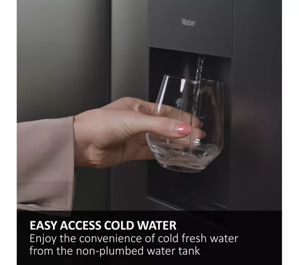 HAIER HFR5719EWPB Fridge Freezer - Slate Black - Image 10