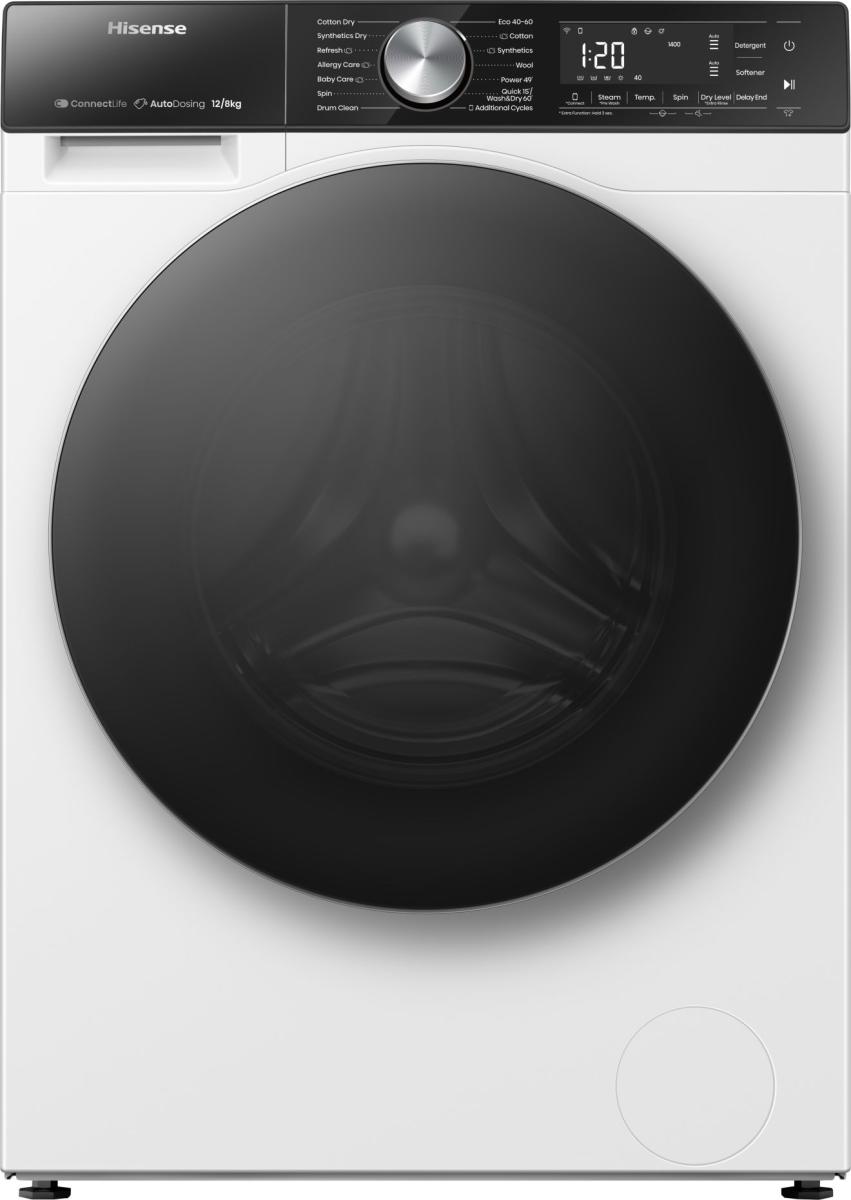 HISENSE 5S Series Auto Dosing WD5S1245BW WiFi-enabled 12 kg Washer Dryer