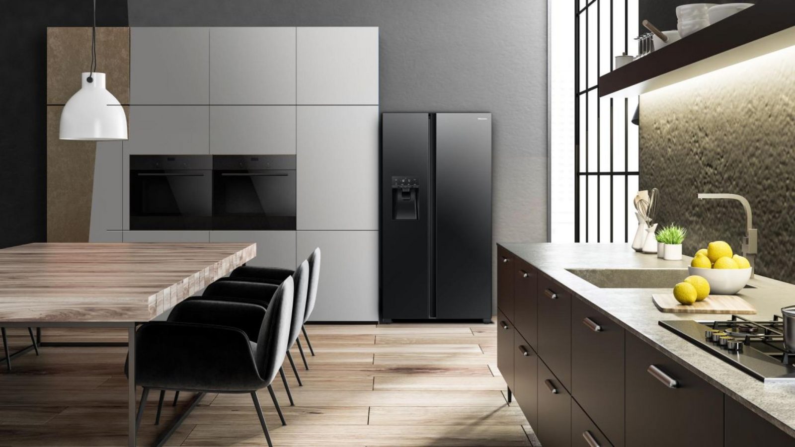 HISENSE RS694N4TFE American-Style Fridge Freezer - Black Stainless Steel - Image 6