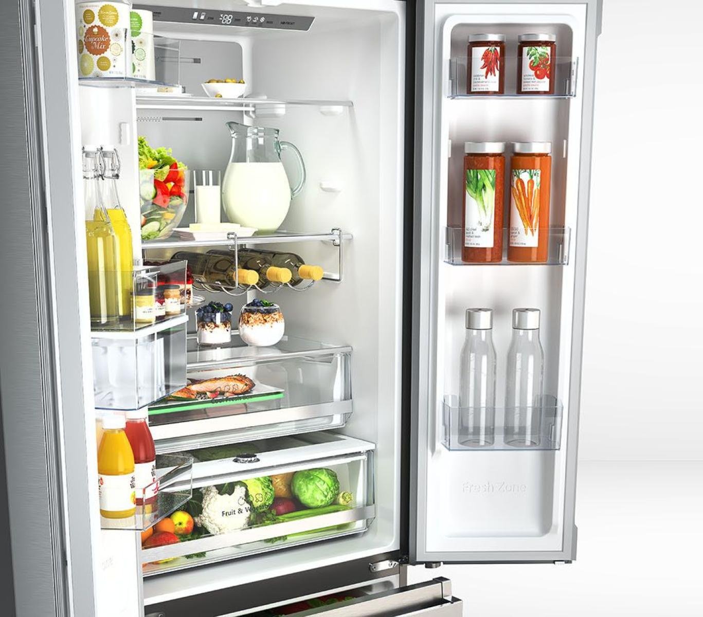 HISENSE PureFlat Slim RF632N4WFE Fridge Freezer - Black Stainless Steel - Image 8