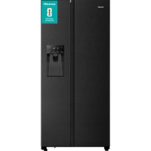 HISENSE RS694N4TFE American-Style Fridge Freezer – Black Stainless Steel