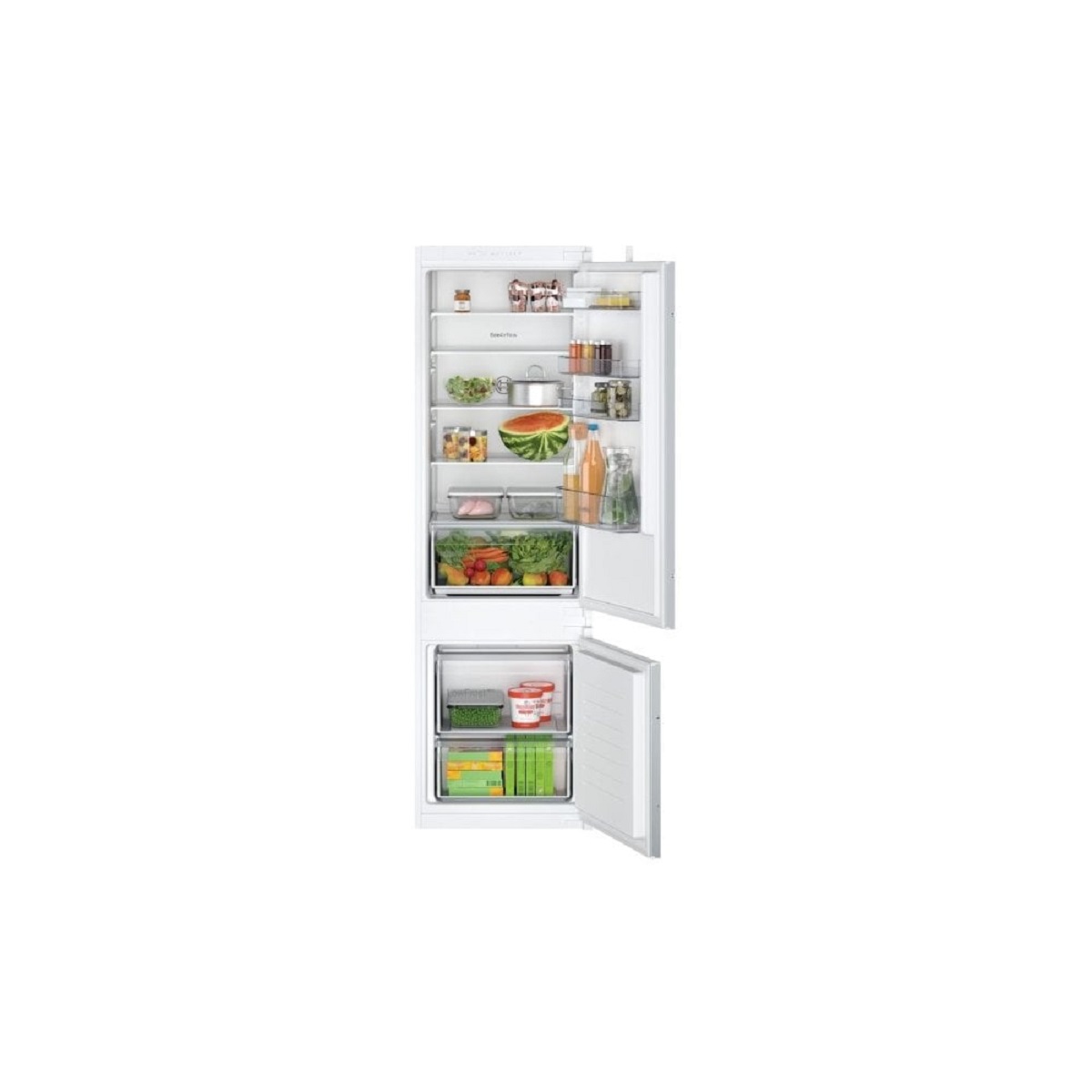 BOSCH Series 2 KIV87NSE0G Integrated 70/30 Fridge Freezer - Sliding Hinge