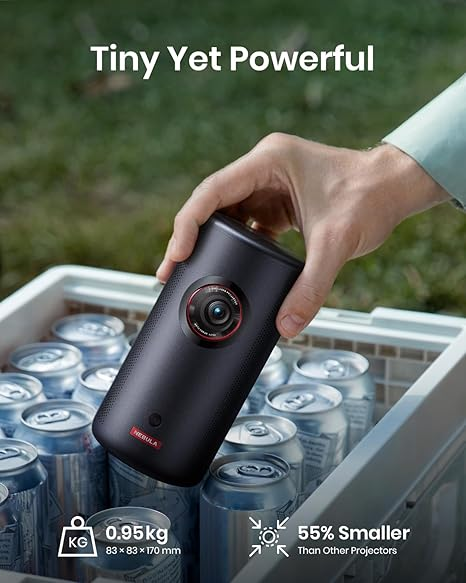 NEBULA Capsule 3 Laser Projector, Upgraded with Google TV and Official Netflix, Mini Smart TV Projector with Wi-Fi, Outdoor Portable Projectors, Dolby Digital, 120-Inch Screen, 2.5H Built-In Battery - Image 3