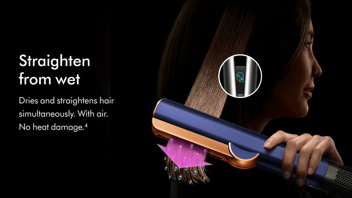 Dyson Airstrait™ Hair Dryer & Straightener - Prussian Blue/Rich Copper, Brand New - Image 2