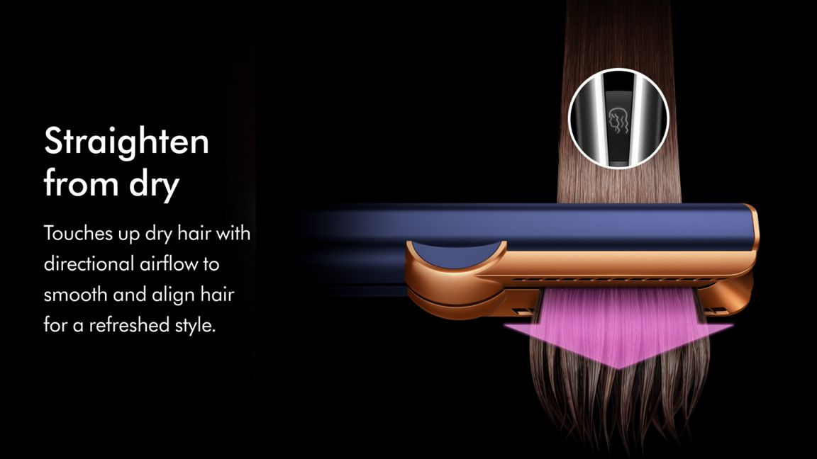 Dyson Airstrait™ Hair Dryer & Straightener - Prussian Blue/Rich Copper, Brand New - Image 3
