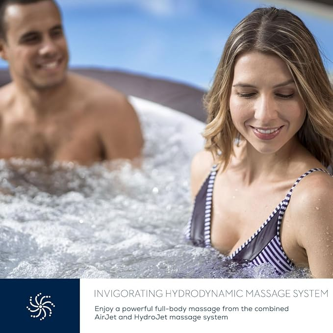 Lay-Z-Spa Maldives Luxury Hot Tub, 8 HydroJet Pro Massage System Inflatable Spa with LED Lights, Foot Massager and Freeze Shield Technology, 5-7 Person - Image 4