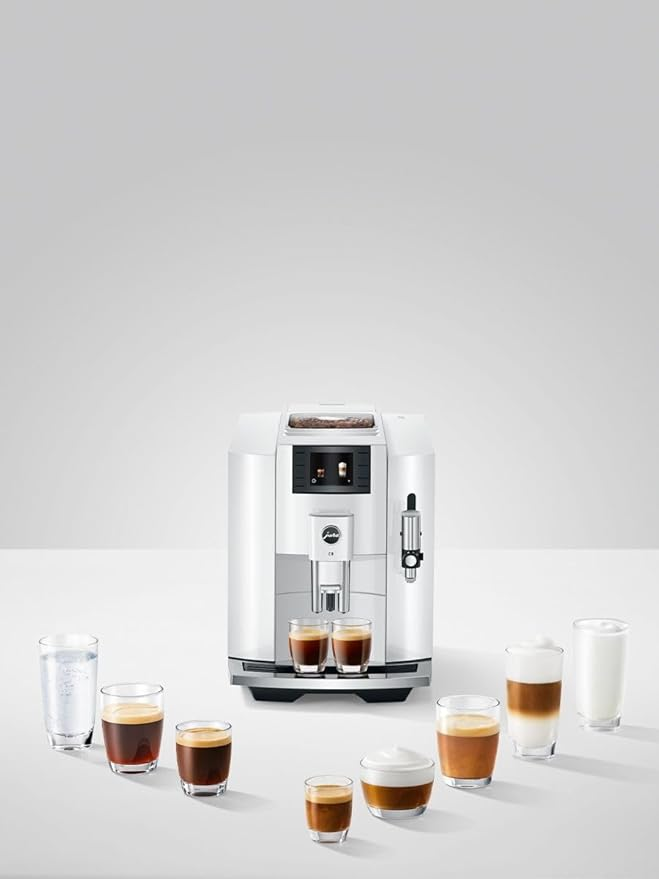 JURA E8 Automatic Coffee Machine – Piano White, Brand New - Image 6
