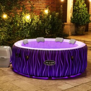 Lay-Z-Spa Hollywood Luxe AirJet™ Inflatable Hot Tub with LED Lights (4–6 Person), Brand New