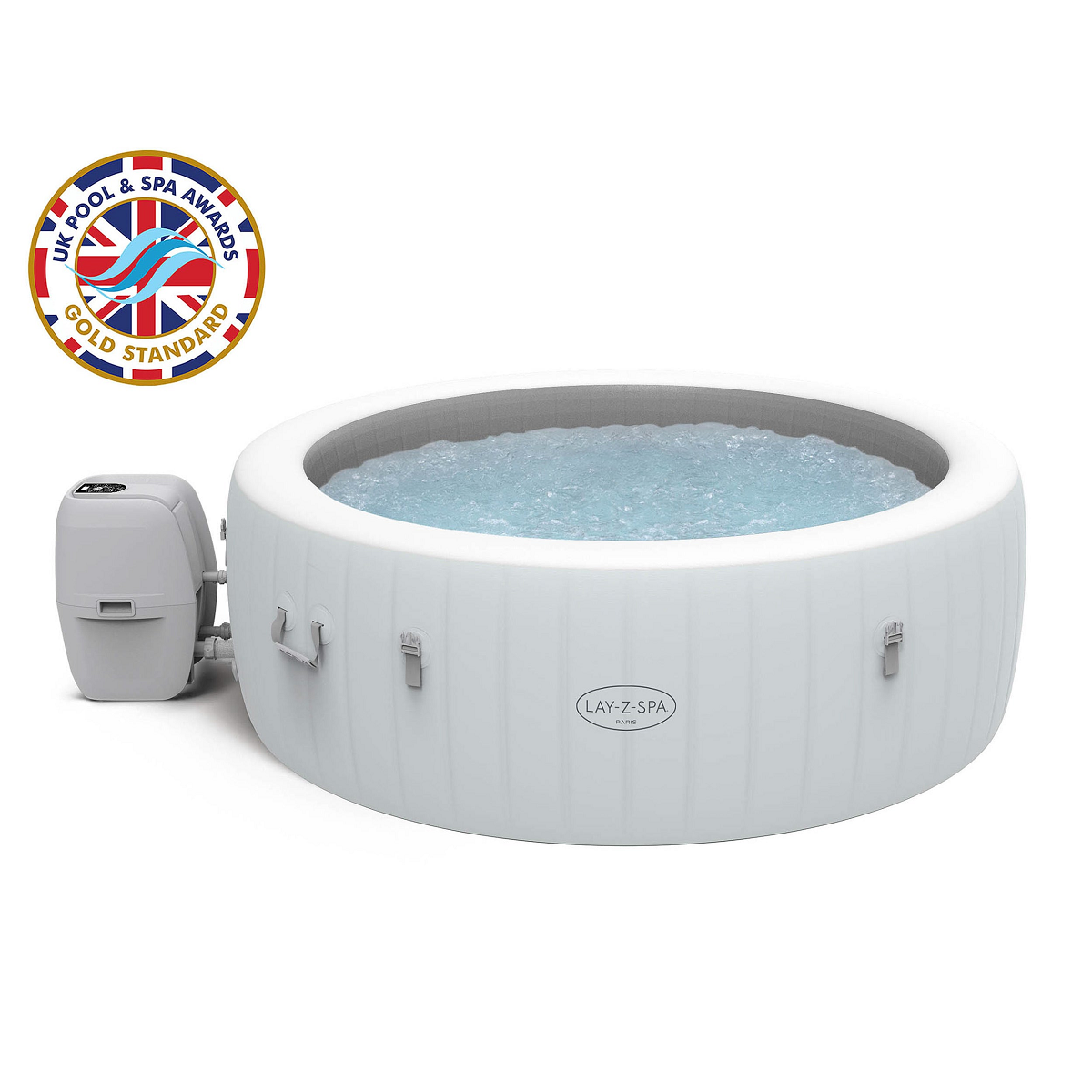 Lay-Z-Spa Paris AirJet™ Inflatable Hot Tub (4–6 Person), Brand New