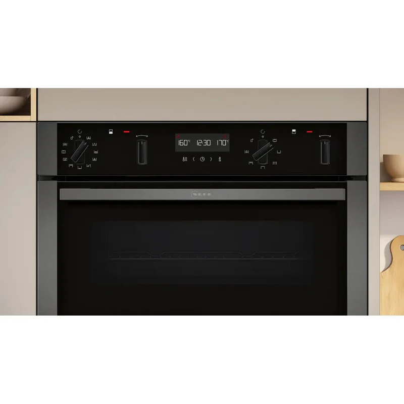 Neff U2ACH7AG7B N50 Built-In Electric Double Oven – Graphite Grey 105 L, Brand New - Image 3
