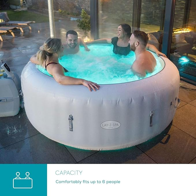 Lay-Z-Spa Paris AirJet™ Inflatable Hot Tub (4–6 Person), Brand New - Image 2