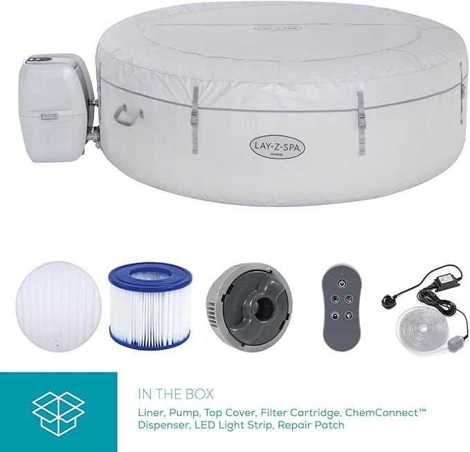 Lay-Z-Spa Paris AirJet™ Inflatable Hot Tub (4–6 Person), Brand New - Image 6